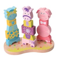 Lelin Toys Farm Animal Blocks 