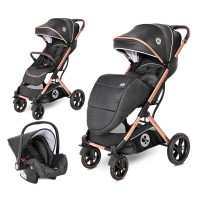Lorelli Baby combi stroller Storm Set, luxe black