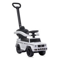 Lorelli Кола за яздене Mercedes Benz G350D с дръжка, бяла