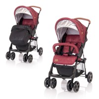 Lorelli Baby stroller Terra with Footmuff, Red and Black Dots