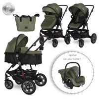 Lorelli Baby stroller Lora with mama bag, loden green Lorelli Baby stroller Lora with mama bag, loden green