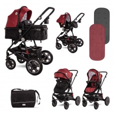 Lorelli Baby stroller Lora Set red and black
