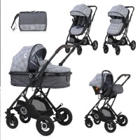 Lorelli Baby stroller Sena Set, grey squared Lorelli Baby stroller Sena Set, grey squared