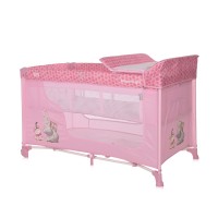 Lorelli Moonlight 2 Layers Baby Travel Cot, Mellow rose