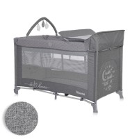 Lorelli Noemi 2 Layers Plus Baby Travel Cot, grey star Lorelli Noemi 2 Layers Plus Baby Travel Cot, grey star