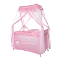 Lorelli Magic Sleep Baby Travel Cot, pink
