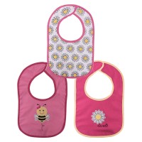 Lorelli Bibs with velcro 3 pcs, girl