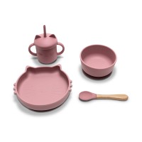 Lorelli Silicone Feeding Set 4 pcs, pink Lorelli Silicone Feeding Set 4 pcs, pink