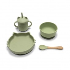 Lorelli Silicone Feeding Set 4 pcs, green