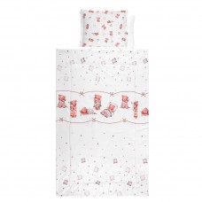 Lorelli Детски спален комплект от 4 части, Мече с възглавница