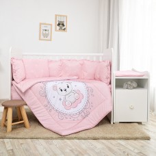 Lorelli 5-elements Bedding Set Trend, bear pink