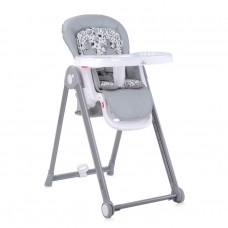 Lorelli Party Baby High Chair, cool grey PU leather