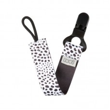 LOVI Soother Clip with Ribbon Salt and Pepper