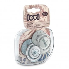 Lovi Silicone Dynamic Soother 2 pcs Botanic, blue