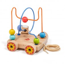 Lucy and Leo Дървена играчка за дърпане и лабиринт с мъниста 2 в 1