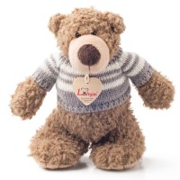 Lumpin Плюшена играчка Мечо Денис с пуловер, 22 см