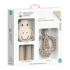 Matchstick Monkey Комплект силиконови чесалки с антимикробна технология Teething Starter Set, Giraffe