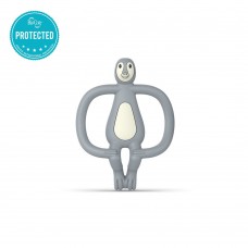 Matchstick Monkey Чесалка с апликатор Animal Teether Penguin сива