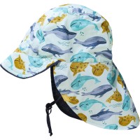 Maximo Baby summer hat, blue fishies