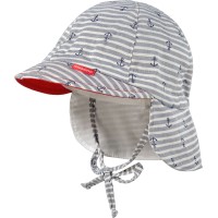 Maximo Лятна шапка защитна сива с котвички UPF30+