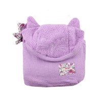 Minene Hooded Cuddly Towel Purple