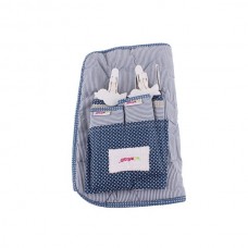 Minene Комплект облегалка с протектори и сенник- памук син