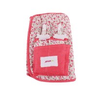 Minene Комплект облегалка с протектори и сенник- памук червен