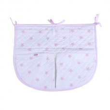 Minene Baby Cot Bed Nursery Storage Organizer Pink stars