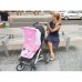 Minene Сенник за детска количка памук розов