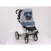 Minene Сенник за детска количка памук син 