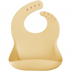 Minikoioi Силиконов лигавник с джоб Basics Bib, mellow yellow