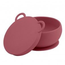 Minikoioi Силиконова купа с вакуум и капак червена