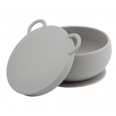 Minikoioi Силиконова купа с вакуум и капак сива