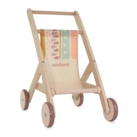 Miniland Дървена количка за кукли