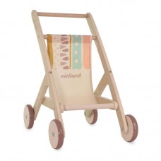 Miniland Дървена количка за кукли