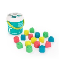 Miniland Turquoise Shape sorting bucket