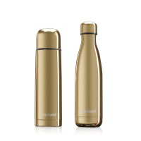 Miniland Комплект термос и термо бутилка 500мл, gold