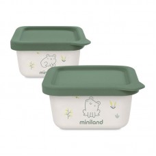 Miniland Eco Friendly Контейнери за храна 2 х 400 мл Жабка