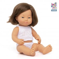 Miniland Кукла момиче 38 см със Синдром на Даун