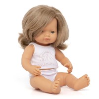 Miniland Кукла момиче 38 см с тъмноруса коса