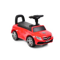 Moni Детска кола за яздене и бутане Mercedes C63 Coupe червен