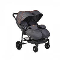 Moni Baby stroller for twins Rome, black
