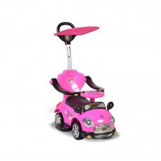 Moni Детска кола за яздене и бутане с дръжка Paradise, розова