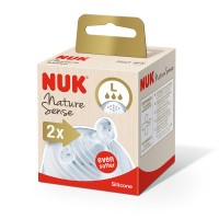 NUK Nature Sense Silicone Teat - Large - 2 Pack