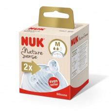 NUK Nature Sense Silicone Teat - Medium - 2 Pack