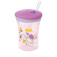 Nuk Чаша със сламка Evolution Action Cup, момиче