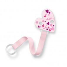 NUK Pacifier Clip Dual Pink heart
