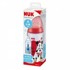 NUK First Choice РР Temperature control 300 ml silicone teat, Mickey Mouse