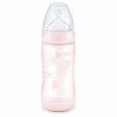 NUK First Choice РР Temperature control 300 ml silicone teat, pink