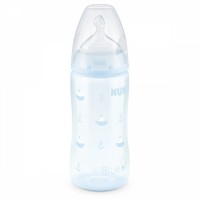 NUK First Choice РР Temperature control 300 ml silicone teat, blue